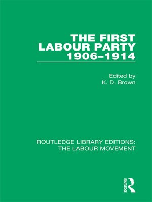 cover image of The First Labour Party 1906-1914